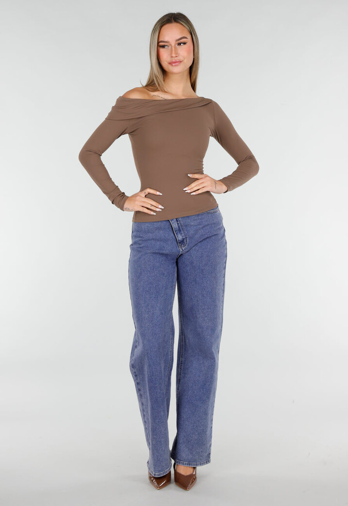Bruine One Shoulder Stretch Top