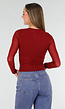 Bordeauxrode Mesh Top met Studs