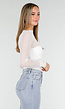 Witte Mesh Body met Lange Mouwen
