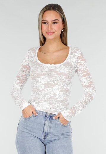 Witte Kanten Top