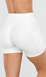 Witte Korte Sportlegging met Stretch