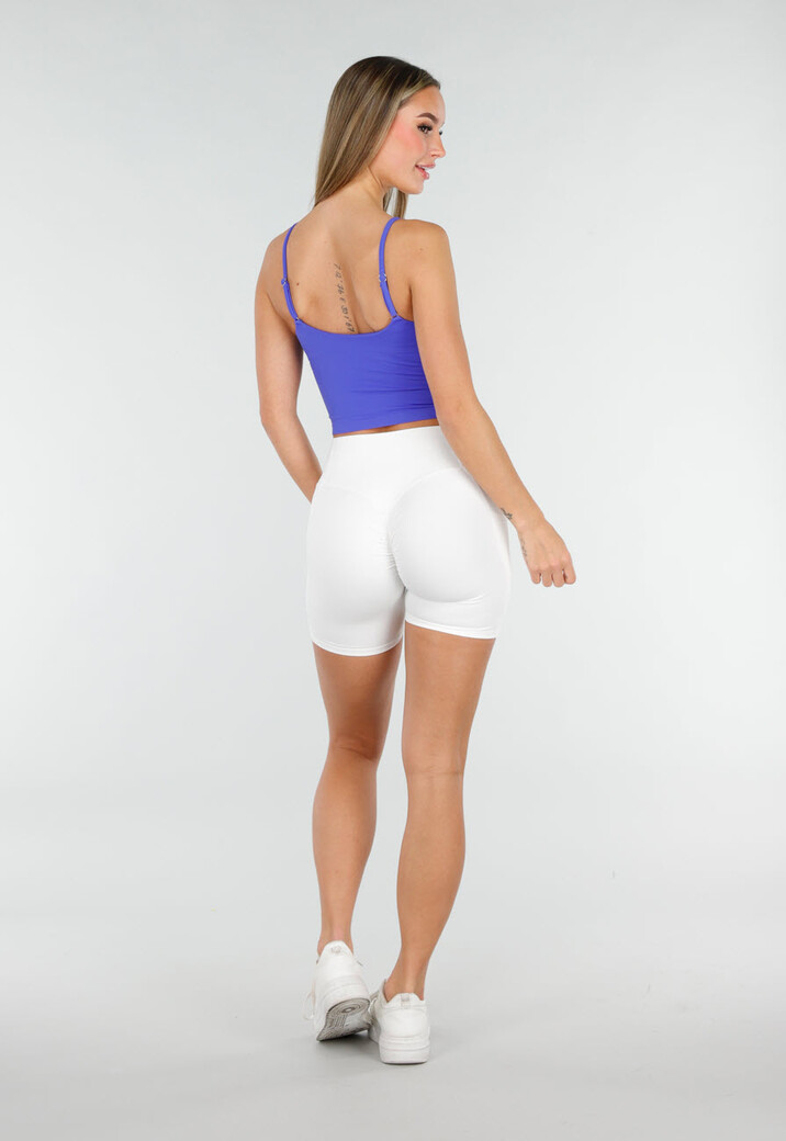 Witte Korte Sportlegging met Stretch