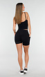 Zwarte Korte Sportlegging met Stretch