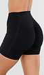 Zwarte Korte Sportlegging met Stretch