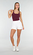 Witte High Waist Sport Short met Stretch