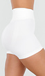 Witte High Waist Sport Short met Stretch