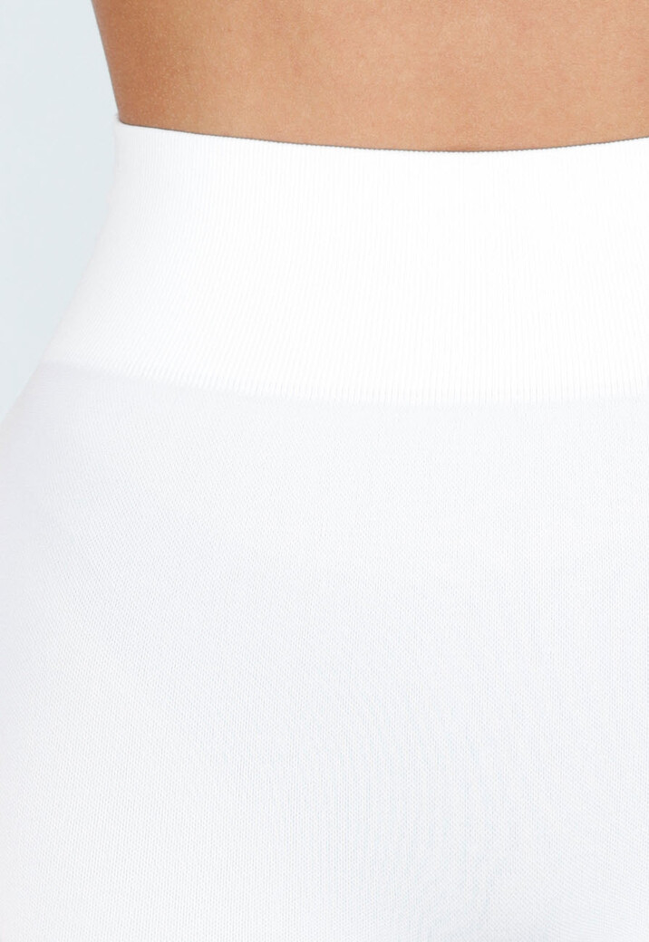 Witte High Waist Sport Short met Stretch