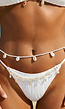 Bellychain met Witte Kraaltjes en Kauri Schelpjes