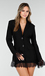 Zwarte Blazer met Kant