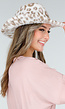 Cowboyhoed met Roze Luipaardprint van Faux Fur