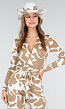 Beige Faux Fur Koeienprint Cowboyhoed