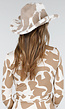 Beige Faux Fur Koeienprint Cowboyhoed