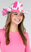 Roze Cowboyhoed met Koeienprint