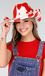 Rode Koeienprint Cowboyhoed