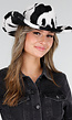 Zwarte Koeienprint Cowboyhoed