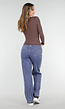 Basic Stretch Top Bruin met Lange Mouwen