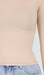 Basic Beige Top Lange Mouwen en Stretch