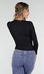 Zwarte Basic Stretch Top met Lange Mouwen