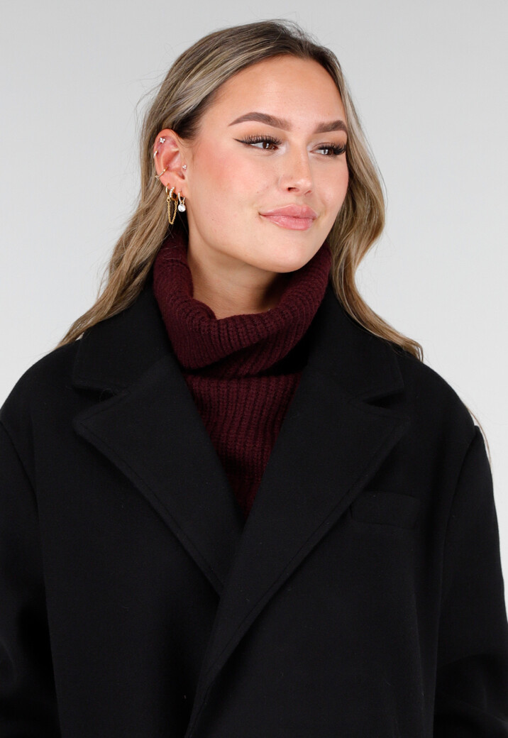 Gebreide Sjaal met Hoge Col