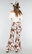 Koeienprint Flared Broek Bruin