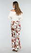 Koeienprint Flared Broek Bruin