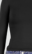 Zwarte Basic Stretch Top met Lange Mouwen