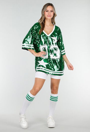 Groene Pailletten Jersey