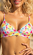 Bloemenprint Bikinitop in Triangel Model