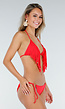 Rood Bikini Broekje met Gouden Details