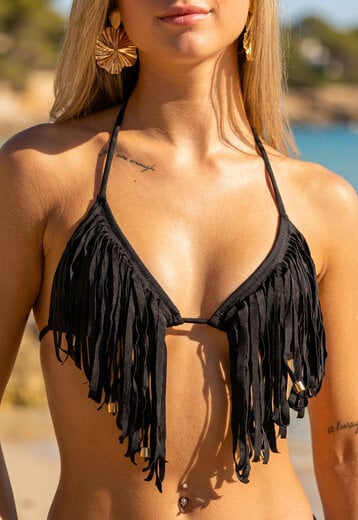 Zwarte Triangel Bikini Top