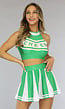 Groen Cheerleader Kostuum