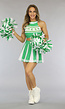 Groen Cheerleader Kostuum