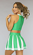 Groen Cheerleader Kostuum