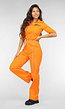Lang Oranje Boevenjumpsuit met Handboeien