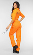 Lang Oranje Boevenjumpsuit met Handboeien
