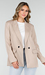 Dubbelknoop Blazer Beige