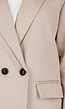 Dubbelknoop Blazer Beige