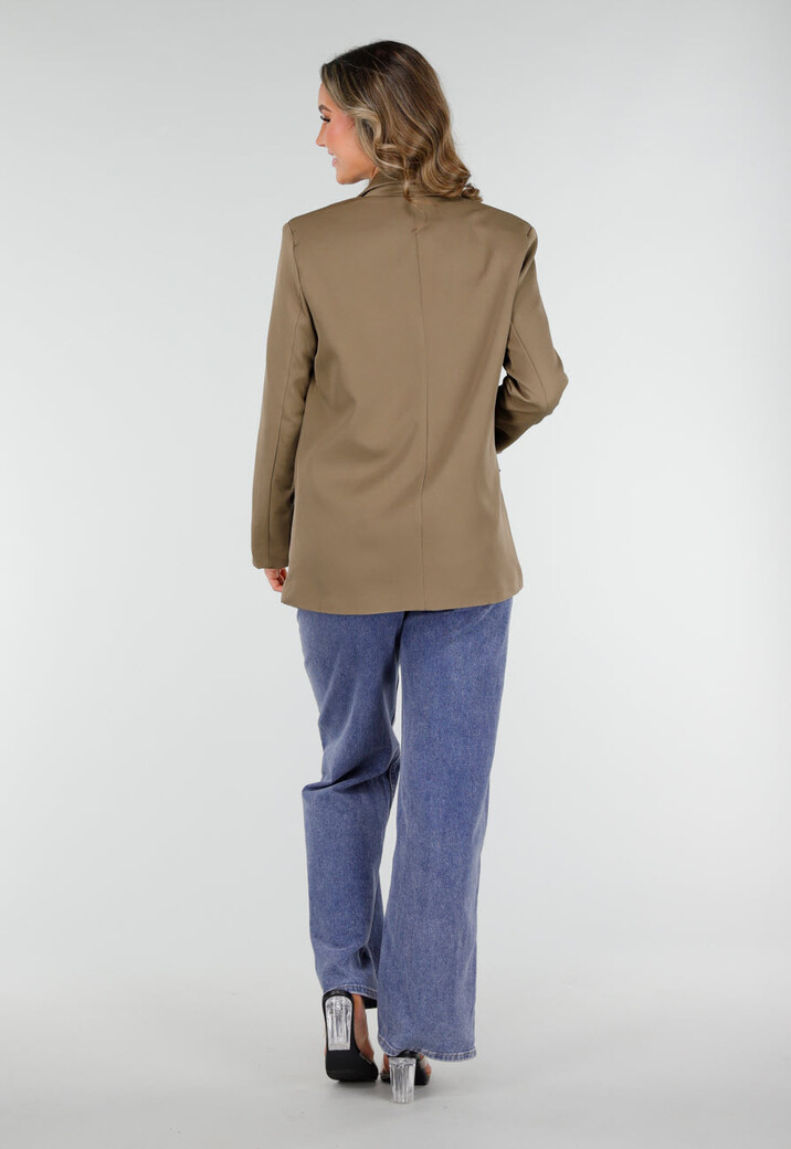 Dubbelknoop Khaki Blazer
