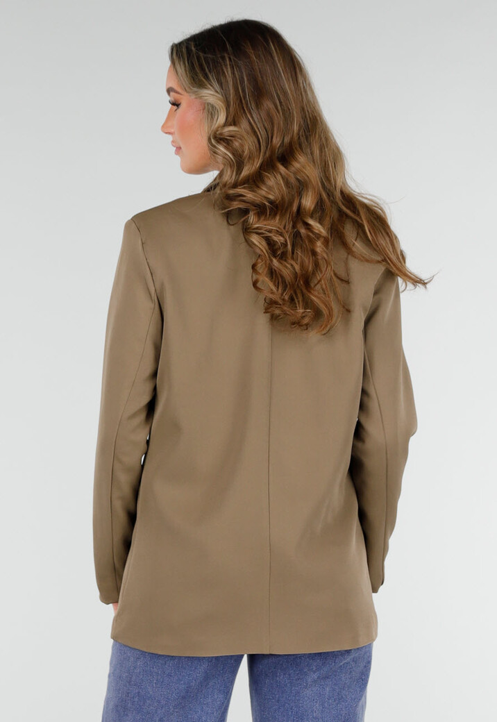 Dubbelknoop Khaki Blazer