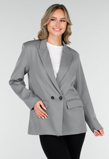 Double Breasted Grijze Blazer