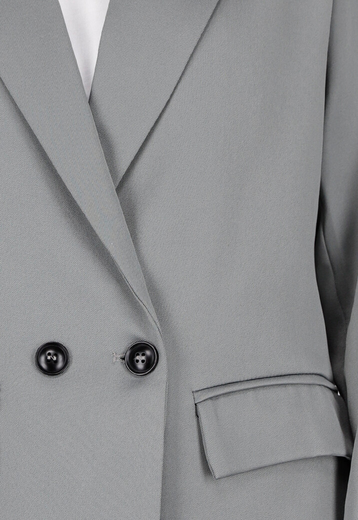 Dubbelknoop Blazer Grijs