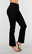 Zwarte Straight Leg Jeans met High Waist