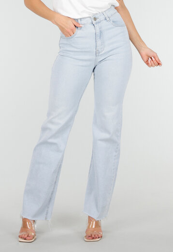 Lichtblauwe Straight Leg Jeans