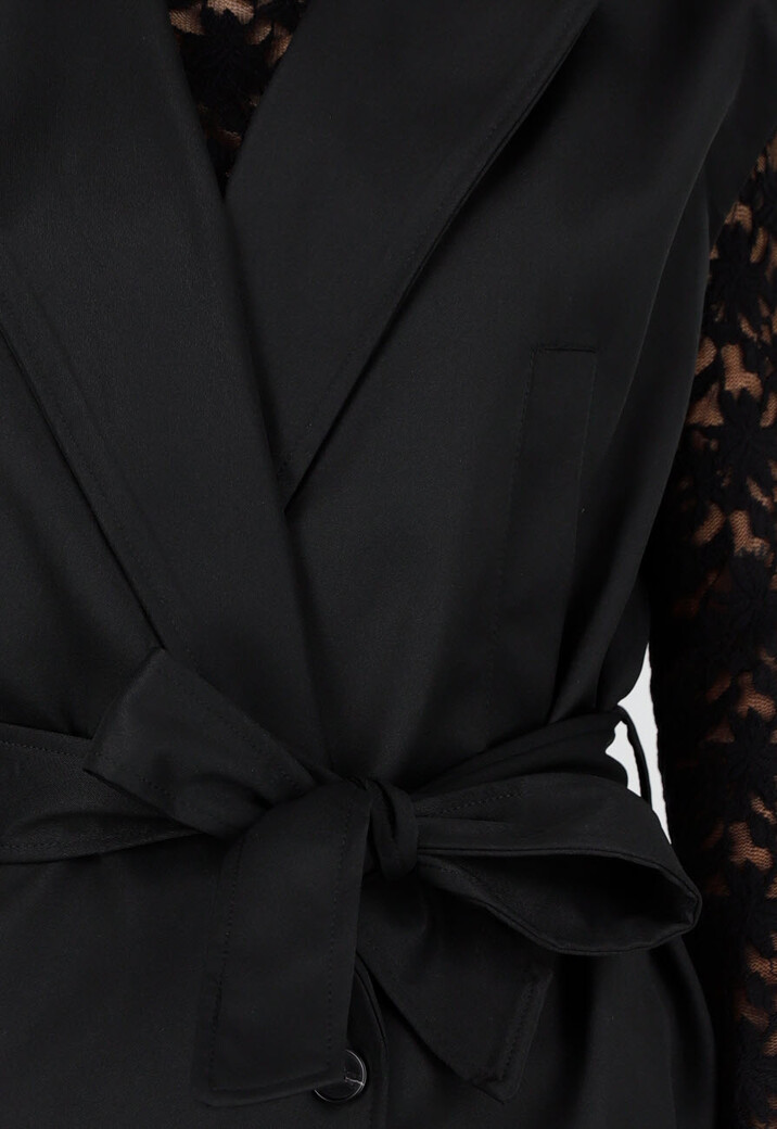 Mouwloze Overslag Blazer Zwart