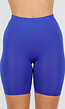 Blauwe High Waist Short Legging
