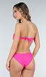Roze Bandeau Bikini Top met Franjes