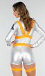 Zilverkleurig Astronaut Kostuum Playsuit
