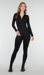 Zwarte Basic Stretch Jumpsuit