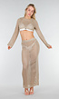 Beige Gehaakte Cover Up Set