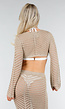 Beige Gehaakte Cover Up Set